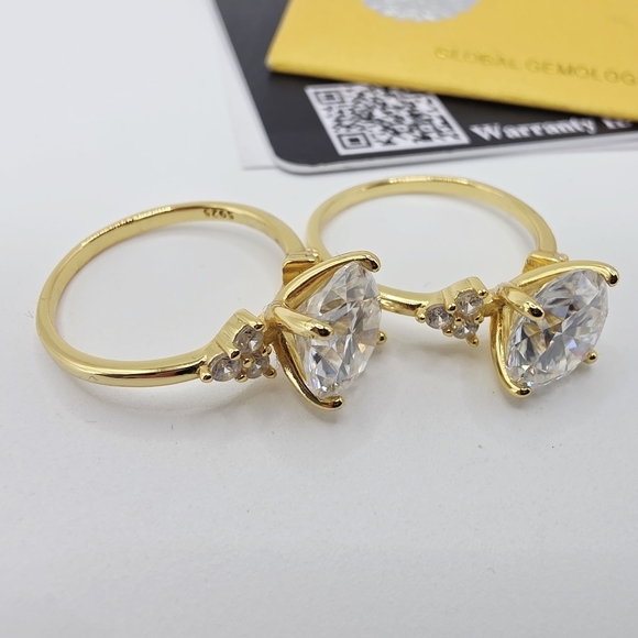GRA Jewelry - Certified Moissanite Diamond Ring. Bridal , Proposal,Engagement Or Promise Ring.